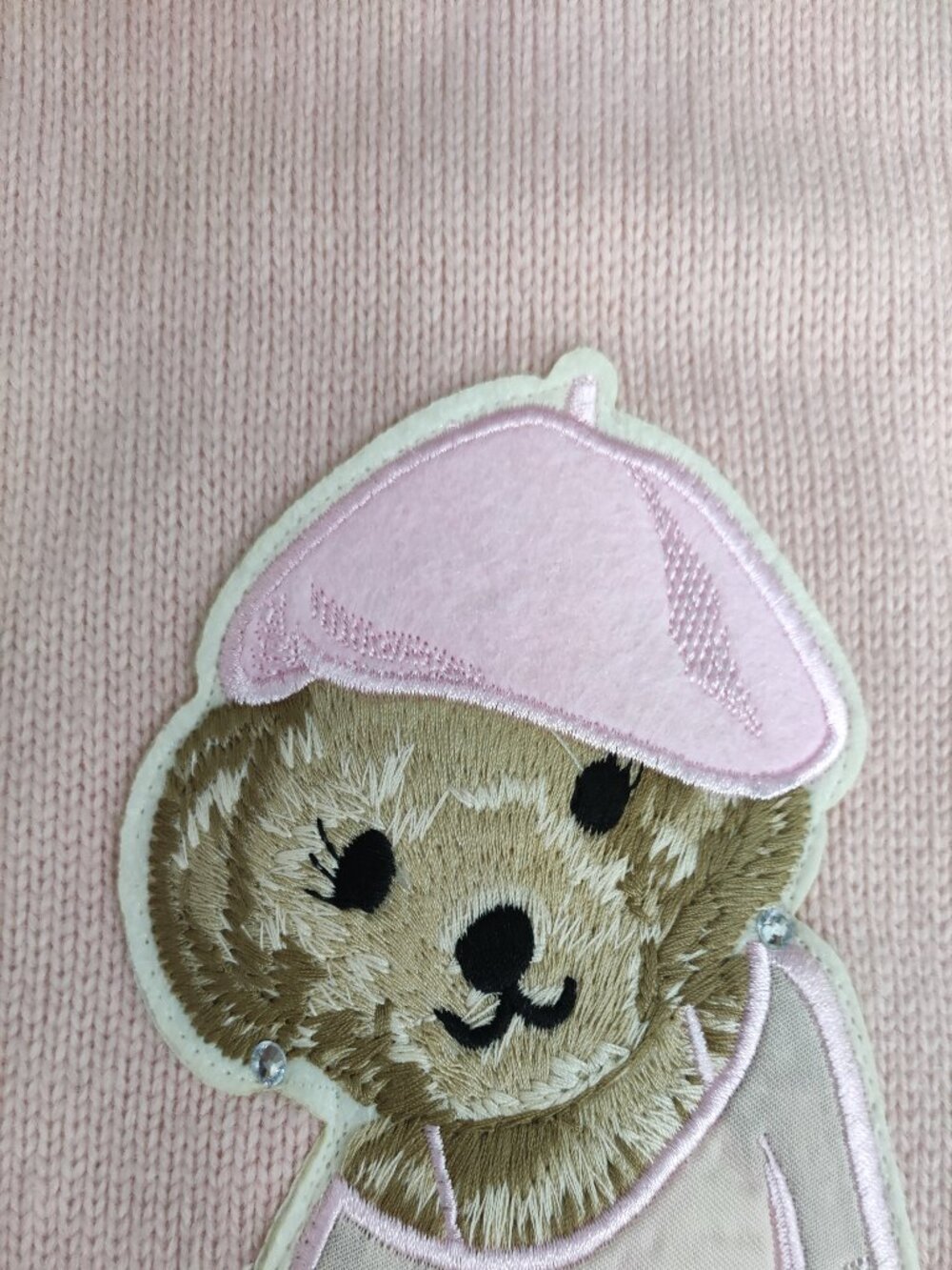 Ralph Lauren Pink Beret Polo Bear Embroidered Crewneck Sweater - Picture 6 of 8